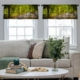 thumbnail image 4 of LALILO Kitchen Curtain Valance Beautiful Park Autumn Rod Pocket Window Curtain 52"x 18" Set of 2, 4 of 7