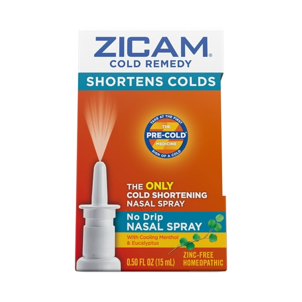 walmart.com | Zicam Cold Remedy Cold Shortening No-Drip Nasal Spray Zinc-Free 0.5 oz