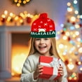 thumbnail image 4 of WEGFTDUOP Christmas Decoration Winter Fashion LED Christmas Hat Santa Claus Hairball Hat Pattern Knitted Hat Warm Ear Protection Woolen Hat Essentiales For Christmas Indoor Outdoor Ornaments, 4 of 6