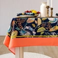 thumbnail image 5 of Indoor Outdoor Tablecloth Water Resistant Spill Proof Fabric Table Cover 52x52Inch Square,Orange Marita, 5 of 6