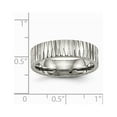 thumbnail image 2 of Titanium Polished Textured Ring, 2 of 8