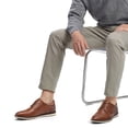 thumbnail image 5 of Rexoro Men Dress Oxford Shoes Perforated Breathable PU Lace Up Derby Shoes For Business Casual Office Work Daily,Brown,14, 5 of 6