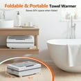 thumbnail image 5 of 35L Luxury Foldable Towel Warmer, 600W Fast Heating, Auto Shut Off, Fits 3 Large Towels (45x70), Bathrobes & Blankets, Heat/Dry Modes, 24H Delay, Perfect for Bathroom, Spa, Home (UL Listed), 5 of 8