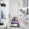 thumbnail image 4 of Yayeee Runner Rug for Bedroom 2'x6' Machine Washable Hallway Non Slip Mat, Yellow Halloween Ghosts, 4 of 8