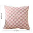 thumbnail image 3 of Throw Pillow Plushs Pillow Country Style Checkered Plush Sofa Cushion Soft Cotton Linen Cushion in Multi-Colors for Sofa,Bedroom,Living Room,Car 17.71x17.71 Inches, 3 of 7