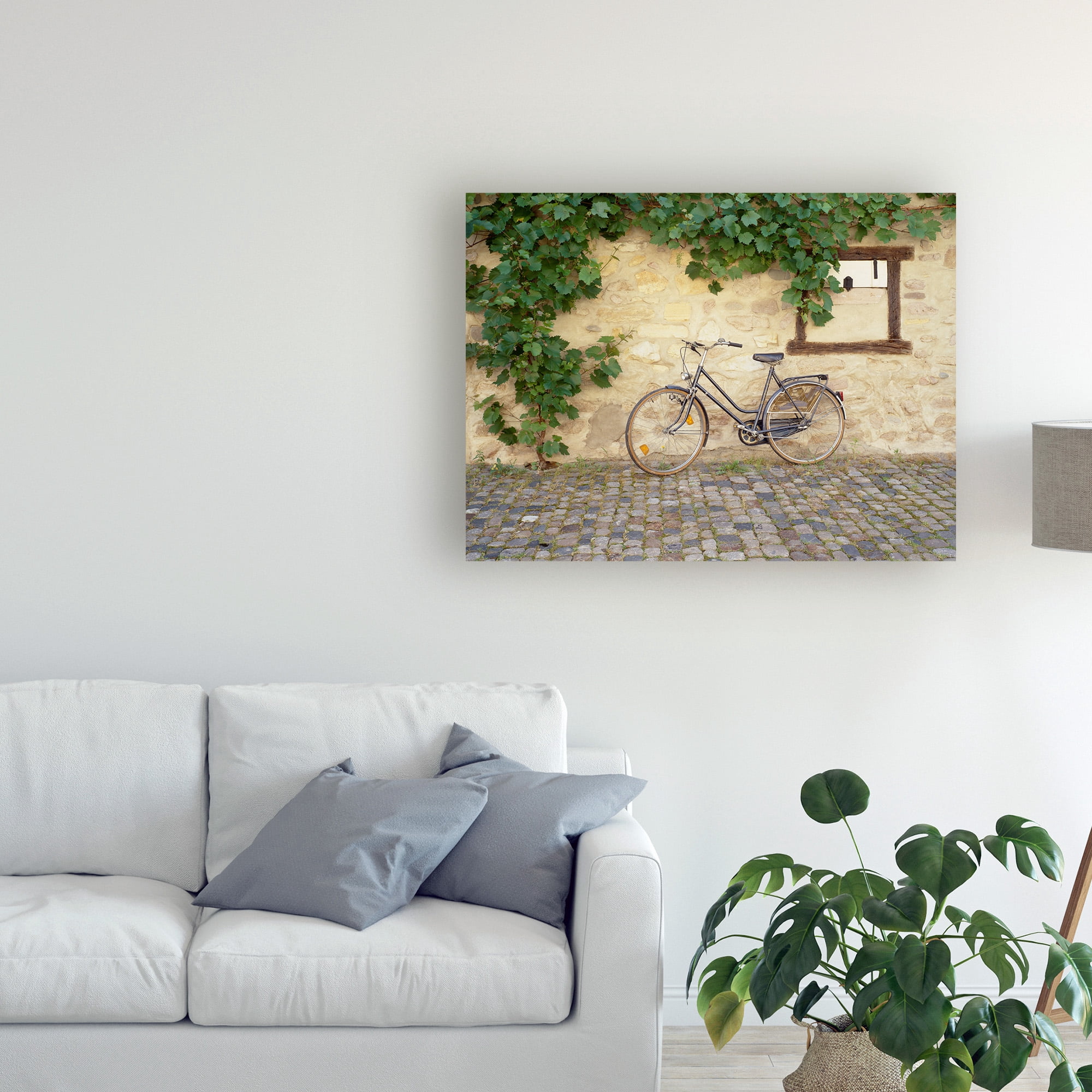 Trademark Fine Art 'Bicycle Turckheim France Color' Canvas Art by Monte Nagler
