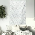 thumbnail image 3 of Winter Tapestry, Pattern with Ornate Snowflake Motifs and Dots Retro Christmas Inspired Repetitive, Wall Hanging for Bedroom Living Room Dorm Decor, 40W X 60L Inches, Grey White, by Ambesonne, 3 of 5