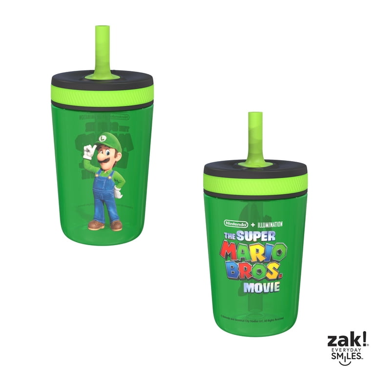 Zak Designs The Super Mario Bros. Movie Kelso Toddler Cups For Travel or At  Home, 15oz 2-Pack Durable Plastic Sippy Cups With Leak-Proof Design is