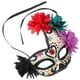 thumbnail image 4 of KAKOWELY Máscara mexicana del Día de los Muertos, delicada máscara de flores, máscara ligera de media cara, accesorio, 4 of 4