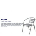 thumbnail image 4 of Silver Metal Stack Chair with Aluminum Slats, 4 of 11