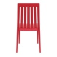 thumbnail image 5 of Luxury Commercial Living 35" Red High Back Stackable Outdoor Patio Dining Chair, 5 of 8