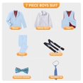 thumbnail image 4 of ETHAN Light Blue Suits for Boys 7 Pieces Slim Fit Church Set for Wedding Young Boys Suit Size 20, 4 of 6