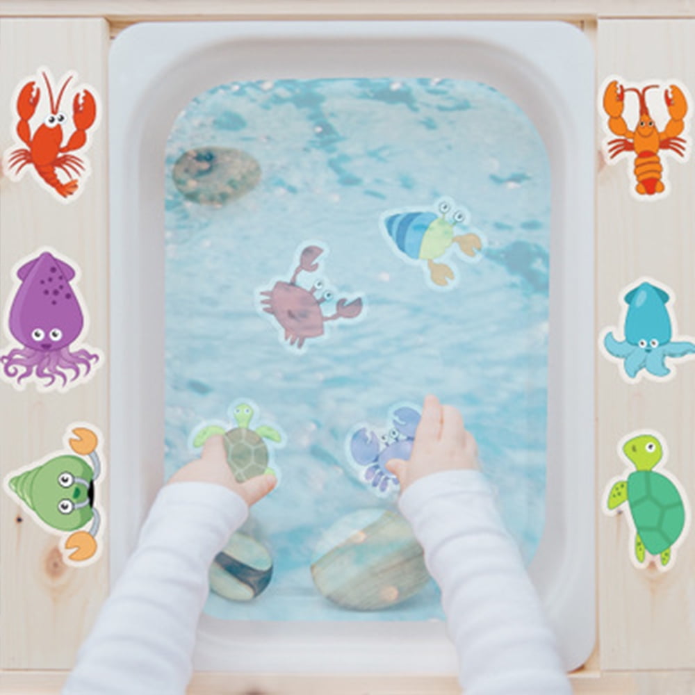 10 Autocollants Antidérapants Salle De Bain – Motifs Créatures Marines, Imperméables - 2