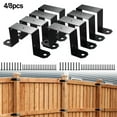 thumbnail image 4 of Mosiee Heavy-Duty 4X4 Black Post Brackets For Strong And Secure Fence Support, 4 of 5