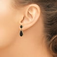 thumbnail image 3 of Primal Gold 14 Karat Yellow Gold Onyx Teardrop Dangle Post Earrings, 3 of 4