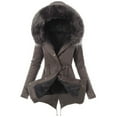 thumbnail image 6 of Clothing Sales Idoravan Womens Coats Outerwear Ladies Lining Coat Womens Winter Warm Thick Long Jacket Hooded Overcoat, 6 of 9