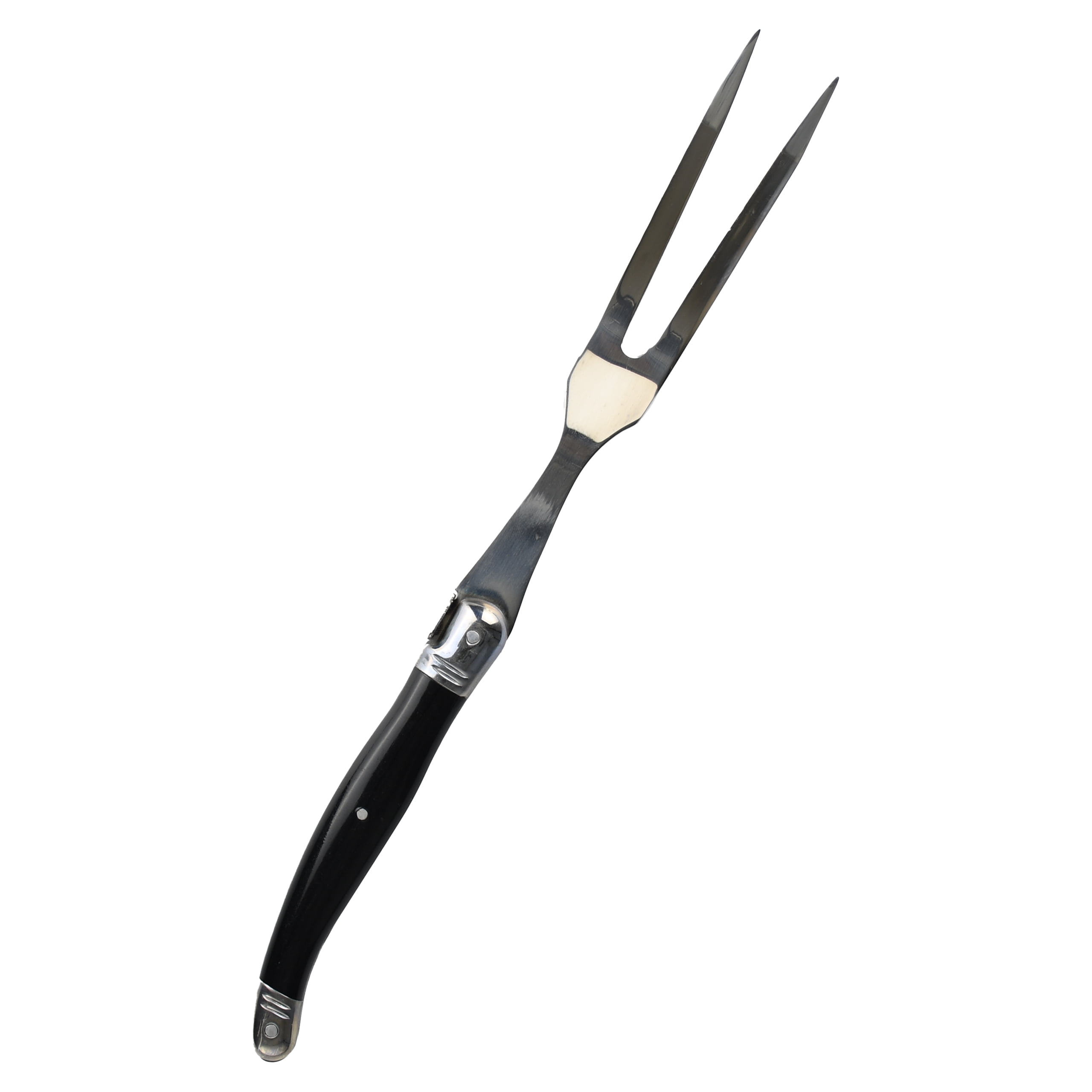 Barenthal Laguiole Inspired 2-pc. Stainless Steel Carving Fork and Knife Set with Black Wood Handles