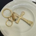 thumbnail image 3 of Bling Rhinestone Cross Keychain Heart Glitter Braided Lanyard Keychain for Women Gold Plated Cute Key Chain, 3 of 4