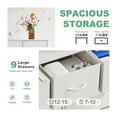 thumbnail image 2 of JOINSUN 9 Drawer Dresser, Fabric Storage Tower with Sturdy Steel Frame Wood Top for Bedroom, White, 2 of 7