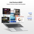 thumbnail image 2 of 15.6" 1080p Laptop, Intel Pentium Gold 6500Y up to 3.4GHz 16GB RAM 256GB SSD, Slim Portable for Everyday Use, Home, School, Office Work, Video Calls, WiFi 5 Bluetooth 5.0 Silver, 2 of 7