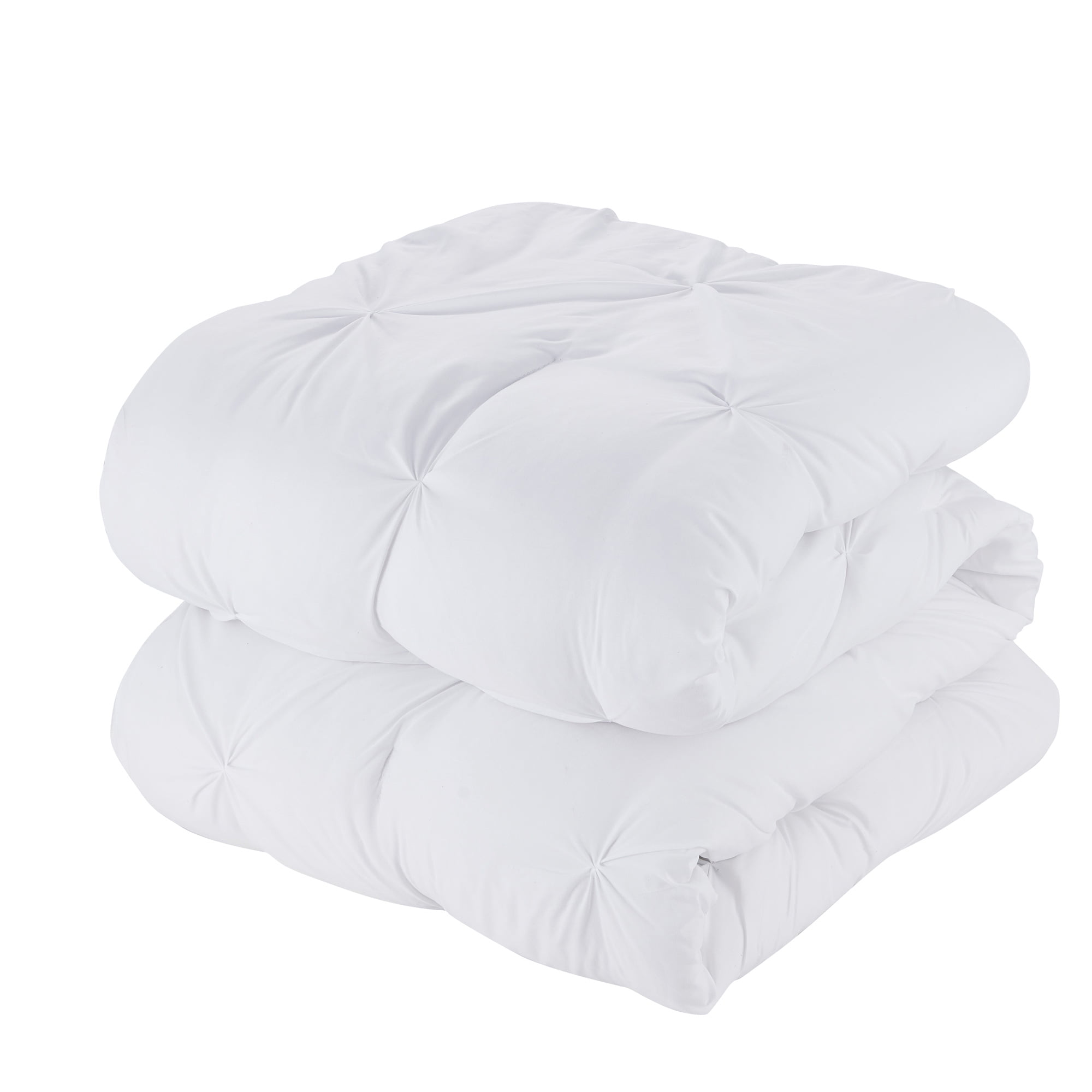 Sweet Home Collection 8 Piece Luxury White Pin Tuck Bed in a Bag, Queen