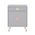 thumbnail image 3 of Posh Living Petrocchio Single Drawer/Door Nightstand in Light Gray, 3 of 9