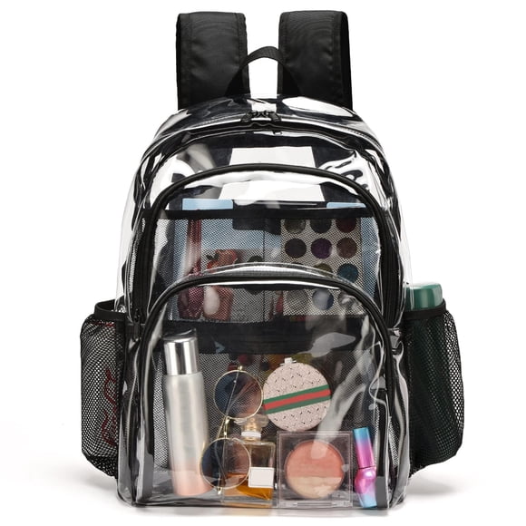 Mochila transparente KUI WAN, bolsa transparente aprobada para estadios, tamaño grande