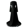 thumbnail image 4 of UPPADA Renaissance Costume for Women Peasant Victorian Dress Long Sleeve Cosplay Maxi Dresses Plus Size Medieval Ball Gown Halloween Costumes for Women, 4 of 5