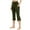 Army Green, variant on RQYYD Capri Pants for Women Bootcut Yoga Pants with Pockets High Waisted Flare Leggings Casual Work Pants Light Blue M
