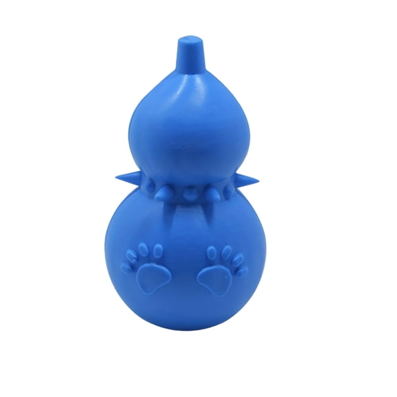 Dog Treat Dispensing Ball Toy, Double Spiky Slow Feeder, Interactive Teeth Cleaning Toy for Small Medium Dogs, Puzzle Chew Toy(4.92*2.36in,Blue)
