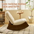 thumbnail image 4 of RONSHIN Comfortable Glider Rocking Chair Upholstery Glider Chair Solid Wood Frame Multiple Settings Accent Reading Chair for Bedroom Living Room Nursery Playroom, 4 of 9