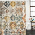 thumbnail image 3 of Farmhouse Morocco Waterproof Fabric Shower Curtain,Boho Abstract Shabby Texture Art Waterproof Fabric Shower Curtain for Bathroom Curtains Bathtubs Hotel Shower Curtains with 12 Hooks Small 36x72in, 3 of 8