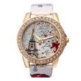 thumbnail image 1 of Reloj de cuarzo para mujer, relojes para mujer, moda para mujer, cristal dorado, cuero, analógico, reloj de pulsera de cuarzo, el reloj, 1 of 3