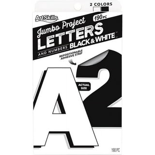 ArtSkills® Poster and Bulletin Board Vinyl Letters and Numbers, Black, 1  and 2h, 250/Pack