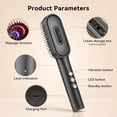 thumbnail image 3 of DayIn Electric Scalp Massager & Hair Oil Applicator, Red Light Comb, Cordless, Gray, 3 of 11