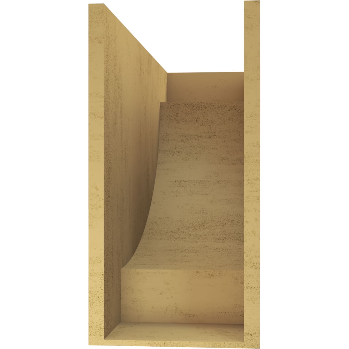 11"W x 33"D x 22"H Classic Alpine Rough Cedar Woodgrain TimberThane Corbel, Primed Tan