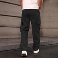 thumbnail image 5 of YABCSAZ Mens Cargo Pants Mid Rise Straight Leg Multi Pocket Breathable Casual Work Pants Cotton Blend Outdoor Joggers Streetwear Trousers with Pockets for Men, 5 of 8