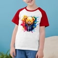 thumbnail image 2 of Feancey T-Shirt Graphique 3D Enfants Garçons Filles Mignon Imprimé Manches Courtes Hauts Doux Décontracté Col Rond Blouse Chandail d'Été T-Shirts Liquidation d'Été Rouge 3 Ans, 2 of 9