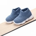thumbnail image 3 of Baby High Top Sneakers for Girls Boys Lightweight Non Slip Breathable Knit Walking Barefoot Shoes, 3 of 5