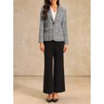 thumbnail image 4 of DARING DIVA Women's Houndstooth Plaid Blazer Business Suit Jacket 2XL Black, 4 of 7