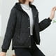 thumbnail image 5 of Parkas de manga larga para mujer, informales, holgadas, lisas, a la moda, con cuello vuelto, abrigo holgado de manga larga, blusa para mujer, 5 of 6