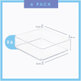 thumbnail image 2 of primebox Plastic Clear Drawer Organizers. Bathroom, Kitchen, Bedroom, Makeup, Office Organizer Bins, Storage Trays. Heavy Duty, Stackable. 6" x 6" x 2" Set of 6, 2 of 4