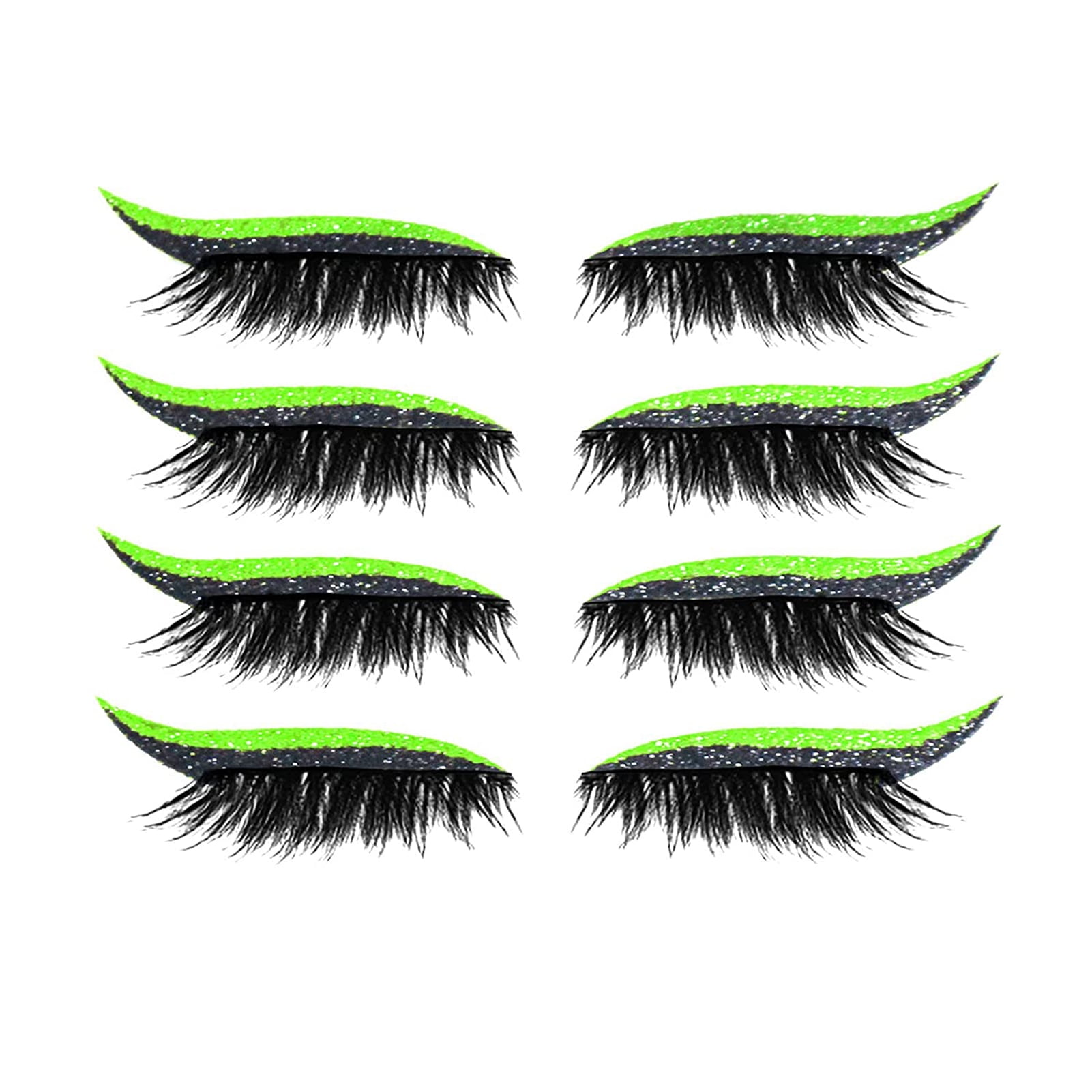 Eyelash Stickers 4Pairs Reusable Eyelid And Eyelash Stickers Makeup