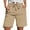 AA-Khaki, variant on Gifts for Girls! QATAINLAV Casual Linen Beach Shorts for Women Solid Color Gauze Straight Legs Short Pants Loose Fit Lounge Shorts with Pockets Beige S