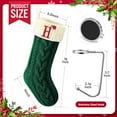 thumbnail image 6 of Ayieyill Christmas Stockings with Letters Super Soft Christmas Holiday Xmas Gift | 20 Inches | Green H, 6 of 8