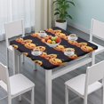 thumbnail image 3 of Seasonal Pumpkin Ghost Table Cover 36x36 with Elastic Edge - Stretchable Halloween Themed Fabric for Table Top Protection and Decor, 3 of 6