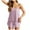 Pink, variant on Nfurl Womens Pajama Sets Petite Size Summer Sleep Set Two Piece Cami and Shorts Outfits Soft Spaghetti Strap Pj Sets Cozy Loose Cooling Outfit Petite Lounge Sets for Women
