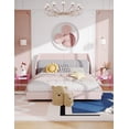 thumbnail image 6 of Clear Acrylic End Table 2-Tier Bedside nightstand for Living Room Bedroom Home Decor (Pink Double), 6 of 14