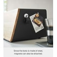 thumbnail image 2 of Yamazaki Home Bread Box with Cutting Board Lid, Black, Steel + Bamboo, Lid, No Assembly, 2 of 7
