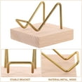 thumbnail image 3 of Miangastore Crystal Mineral Display Stand Wooden Base Mineral Display Easel Minerals Displaying Holder, 3 of 8